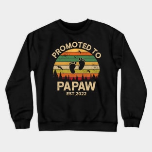 Promoted To Papaw Est 2022 Pregnancy Announcement Vintage Crewneck Sweatshirt